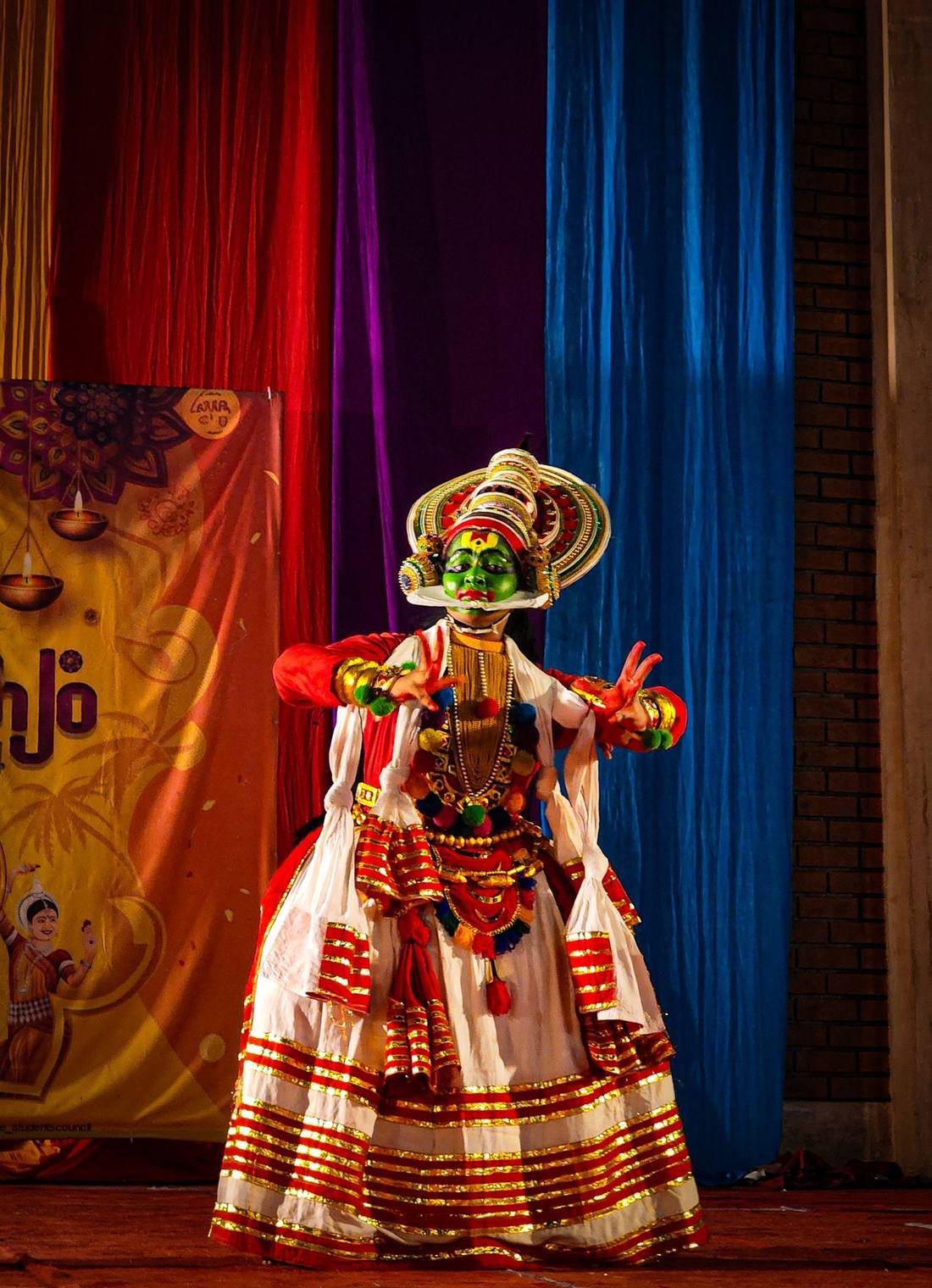 Traditional Kathakali dance performance in Kerala